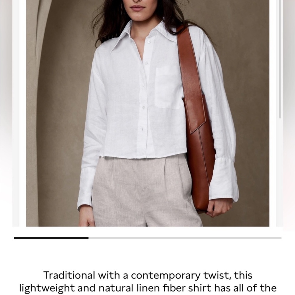 Banana Republic White Button Down Shirt